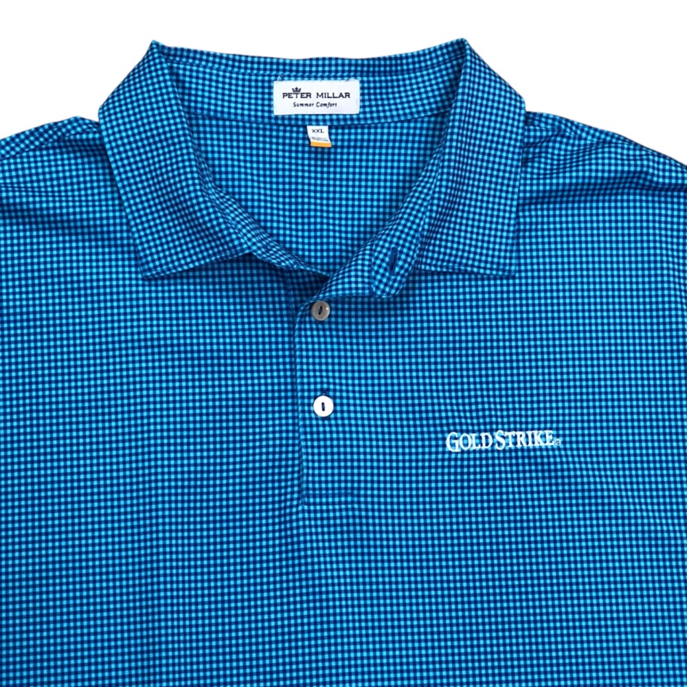 Peter Millar Summer Comfort Golf Shirt Gold Strike Embroidered Logo